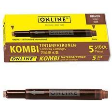 Online ONLINE 17057/12 Tintenpatronen für Füller braun 5 St