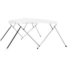 Telai per teloni e coperture per barche vidaXL Bimini di Prua con Tendalino a 4 Archi Bianco 243x210x137 cm White