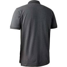 Grau - Jagd Oberteile Deerhunter Poloshirt - Dark Grey Melange