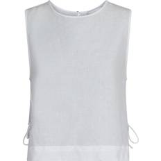Neo Noir Dam T-shirts Neo Noir Svetlana linen Top T-shirts & toppar Dam Vit