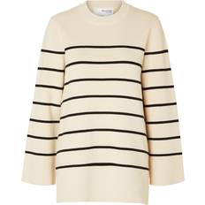 Selected Femme Liva Striktrøje, Birch