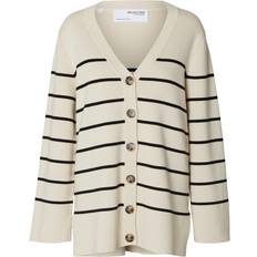 Selected Femme Slfliva LS Long Knit Cardigan Noos Sweater - Black