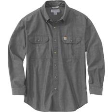 Carhartt Men's Original Fit Long Sleeve Shirt, Black Chambray