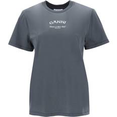 Ganni Gray T-Shirt Volcanic Ash 490