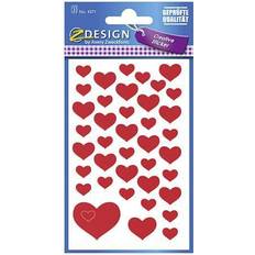 Avery Stickers Hartjes Junior 7.6 X 12 Cm Paper Red 117 Pcs