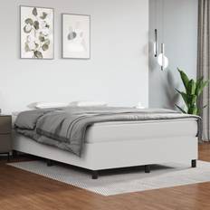 Letti e Materassi vidaXL Giroletto a Molle con Materasso Bianco 140x190 cm in Similpelle Letto Continentale