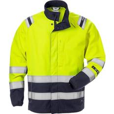 Fristads Flamestat softshelljakke 4016, Hi-Vis gul/marine