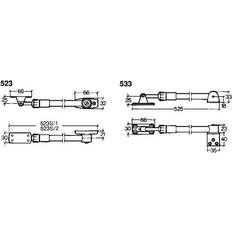 Fix 523T-1 Dørbremse 500-700 mm Hvid