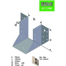 Bjælkesko Essve Bjælkesko Type U 76 x 122 mm