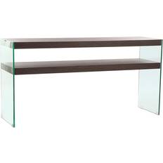 Dkd Home Decor Side Crystal Brown Wood Coffee Table