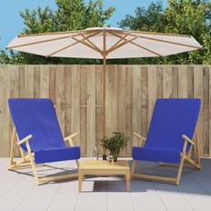 Handdoeken vidaXL Strandhanddoeken 60x135 cm Stof Koningsblauw 2 st