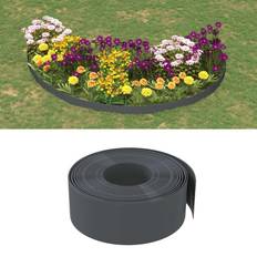 Grigio Bordi del Prato vidaXL Bordature da Giardino 5 pz Grigie 10 m 20 cm in Polietilene