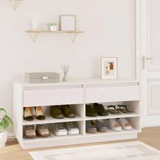 Arredamento e Accessori per l'ingresso vidaXL Scarpiera Bianca 110 x 34 x 52 cm Portascarpe