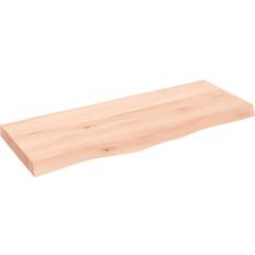 VidaXL Wall Shelves vidaXL Untreated Solid Wood Oak 100 x 40 x 6 cm Wall Shelf