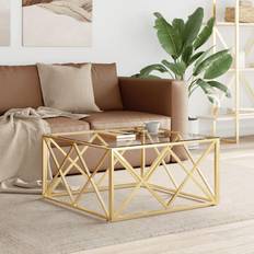 Guld Soffbord vidaXL 80x80x40 Soffbord 80x80cm