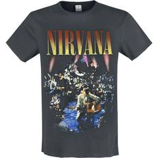 Amplified nirvana live in york unisex grey cottont-shirt