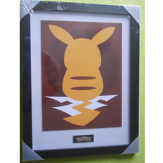 Pokémon Framed Print Pikachu Silhouette 25 30 x 40 Billede