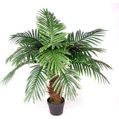 Leaf 100cm Brown Trunk Artificial Princess Palm Tree Figurine