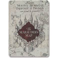 Beige Pósters Logoshirt Harry Potter Blechschild Marauders Map 15 x 21 cm Póster