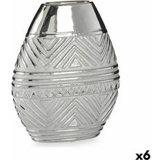 Gift Decor Breite Silberfarben Vase