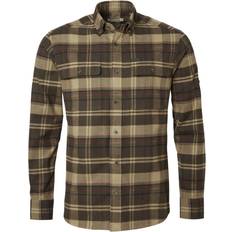 Brune - Herre Skjorter Chevalier Heron Flannel Shirt Men Soil Brown Checked