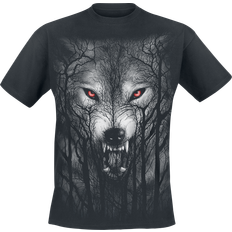 Spiral Forest Wolf T-Shirt schwarz