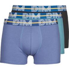 DIM Vêtements DIM Boxer Powerful Coton Stretch Bleu Jacinthe/Vert Viride/Noir