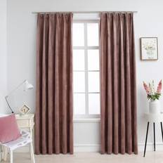 Cortinas vidaXL Blackout Curtains with Hooks