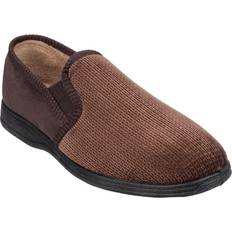 Fleet & Foster Brown Tim Twin Gusset Slipper