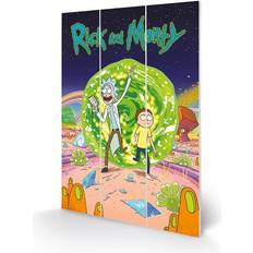 Rick and Morty Portal Wood Print 20 x 29.5 cm Ramme