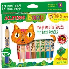 Lápices de Color Färgpennor Alpino Baby Multicolour 12 Delar