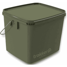 Cajas de señuelos Trakker Olive Square Boilie-Eimer 17 Liter