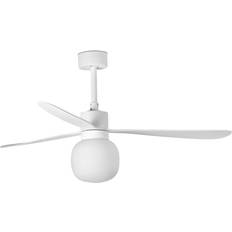 Ventilator lampe FARO BARCELONA Amelia Ball Loftventilator LED-lampe Hvid