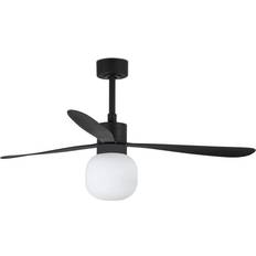 Ventilator lampe FARO BARCELONA Amelia Ball Loftventilator LED-Lampe Sort