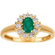 Smaragd ringar smycken Guldfynd Ring - Gold/Diamonds/Emerald