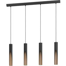 Eglo led langbordspendel Eglo Barbotto LED Hængelampe 4L GU10 Sort/Eg Pendel