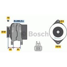 Elværktøj Bosch 0 986 080 430 Generator 14V 90A Nissan X-Trail