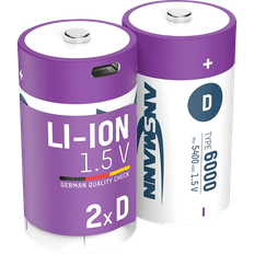 Ansmann LR20 USB-C D-Batteri 6000 mAh 2 stk