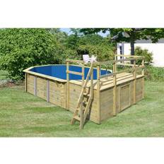 Oberirdische Pools Karibu Holz-Pool Modell 4