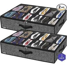 Furniture Onlyeasy Sturdy Under Bed Shoe Rack 29.3x5.9" 2