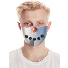 Orange Masken Adult Snowman Face Mask Black/Orange/White