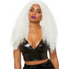 Weiß Langhaarperücken Leg Avenue Women's Curly White Wig White