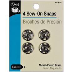 Silver Rulers Dritz 4 Sew-On Snaps