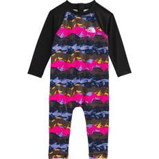 The North Face Rain Overalls Children's Clothing The North Face Baby Amhibious Sun One-Piece Summit Navy Mountain Panorama Print mo