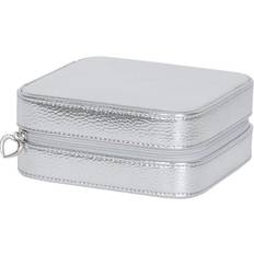 Silver Jewelry Boxes Mele & Co Luna Silver Faux Leather Jewelry Box