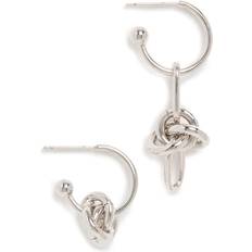 Palladium Earrings Justine Clenquet Womens Palladium Daria Palladium-plated Brass Hoop Earrings