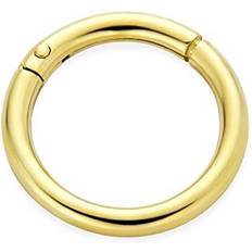 Earrings Bling Jewelry Unisex 14K Yellow Real Gold Snug Septum Nose Earlobe Piercing 7MM