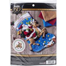 Stockings Bucilla Felt Applique Holiday Kit Reindeer Santa