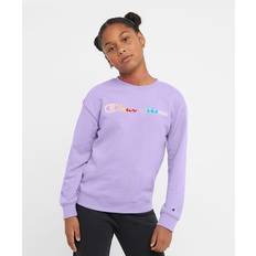 Champion Big Girls Classic Rainbow Script - Salty Purple