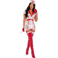 Roma Playboy Sexy Nurse Women's Costume Sexy Women's Costumes Red/White